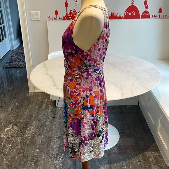 NWOT CHEQUER GEOMETRIC TILE TANK DRESS . 8 - Picture 3 of 6